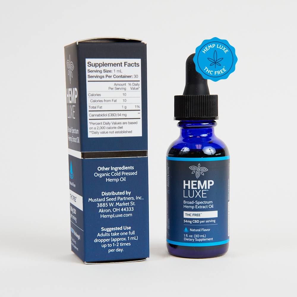 Broad Spectrum THC-FREE Hemp Extract Oil | MAX STRENGTH | 1 Oz