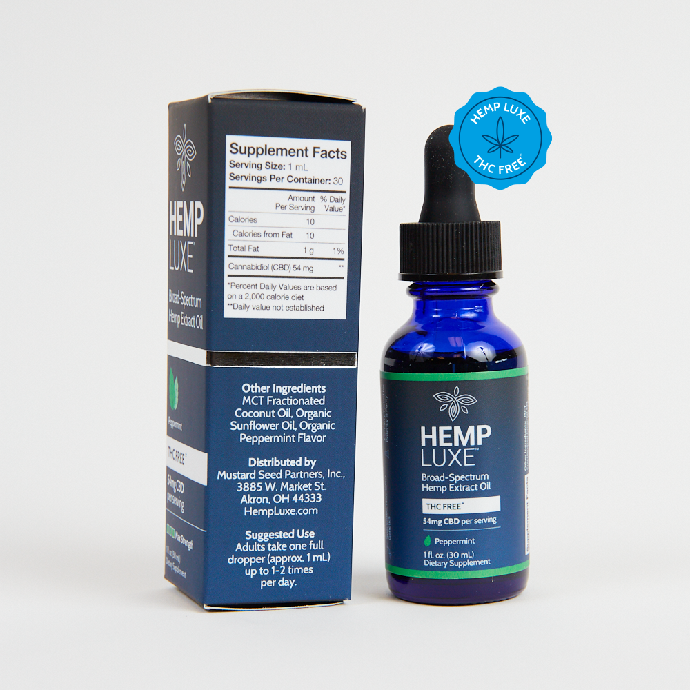 Broad Spectrum THC-FREE Hemp Extract Oil | MAX STRENGTH | 1 Oz