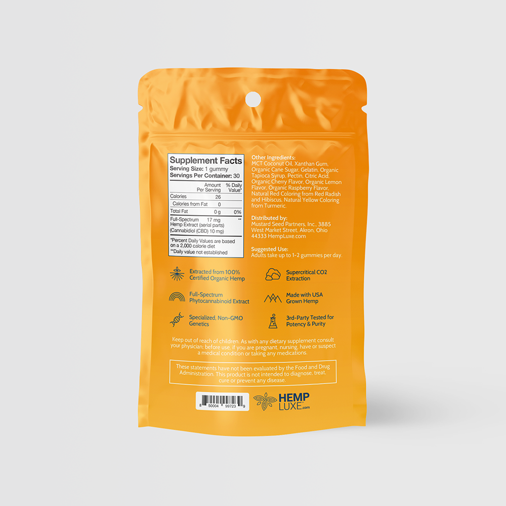 Full-Spectrum Hemp Extract Gummies | Multiple Sizes