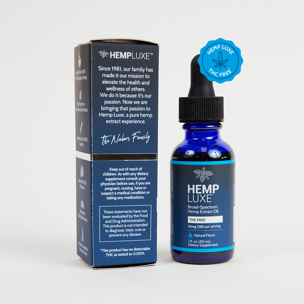 Broad Spectrum THC-FREE Hemp Extract Oil | MAX STRENGTH | 1 Oz