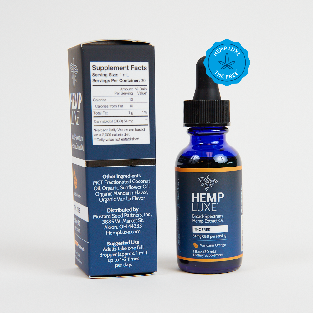 Broad Spectrum THC-FREE Hemp Extract Oil | MAX STRENGTH | 1 Oz